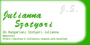 julianna szotyori business card